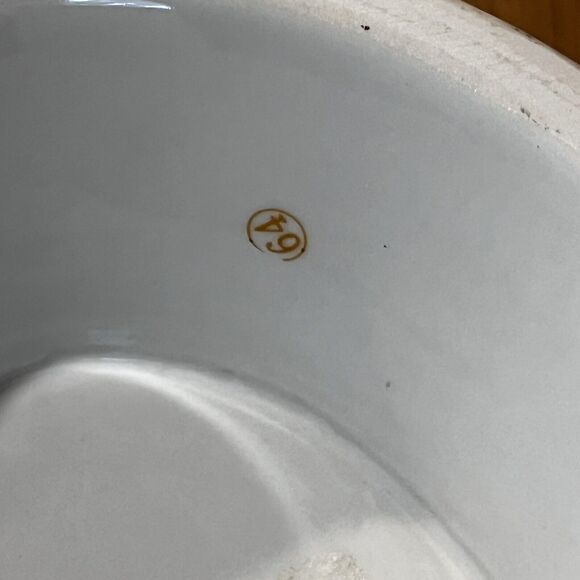 Vintage Sevres Style Porcelain Serving Bowl Hand Painted Scenes Gold Gilding Art - Picture 12 of 16